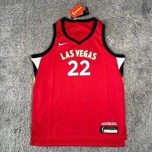 Nike Youth Las Vegas Aces A'Ja Wilson #22 Explorer Jersey Size Large Red